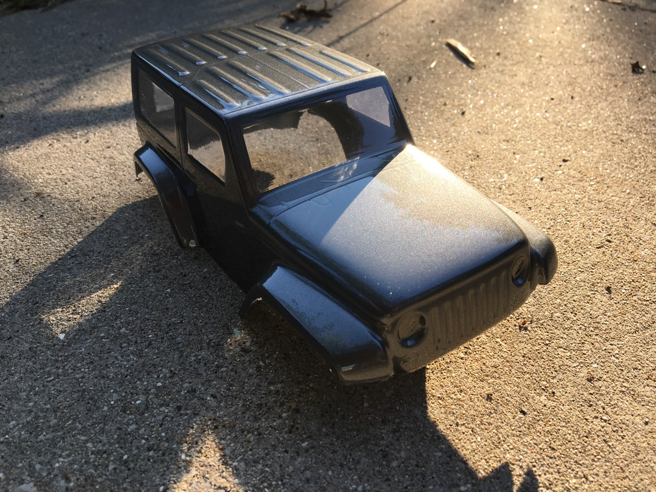 Pro-Line's Ambush 4x4 Jeep body shining in the sun.